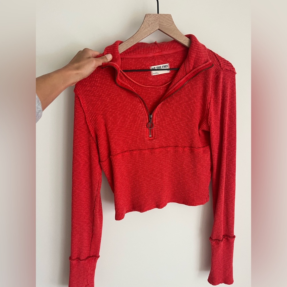 Free people quarter zip top